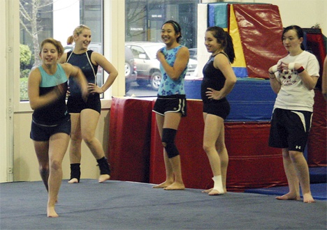 Gymnastics team co-captain Ally Garcia