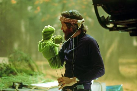 Jim Henson and Kermit the Frog.