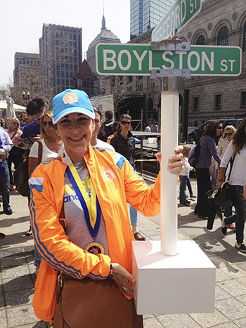 Following her Boston Marathon finish yesterday