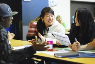 From left: Redmond High School students Bserat Tafesse