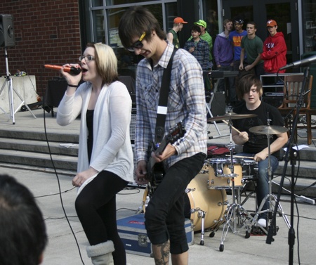 The band To Paint the Sky was among performers at the Redmond High School Round-Up