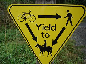 The City of Redmond has put up new signage to alert  users of equestrians on the trails.