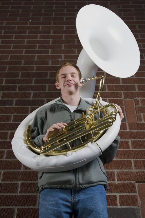 Redmond High School senior Milo Wilkes will be participating in this year's Macy's Thanksgiving Day Parade. He is playing the sousaphone.