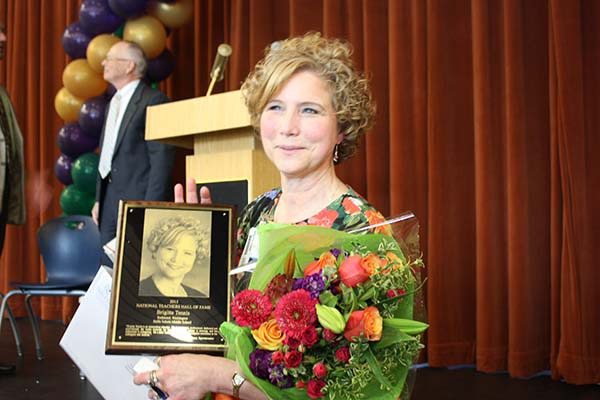 Brigitte Tennis of Stella Schola Middle School is being inducted into the National Teacher Hall of Fame.