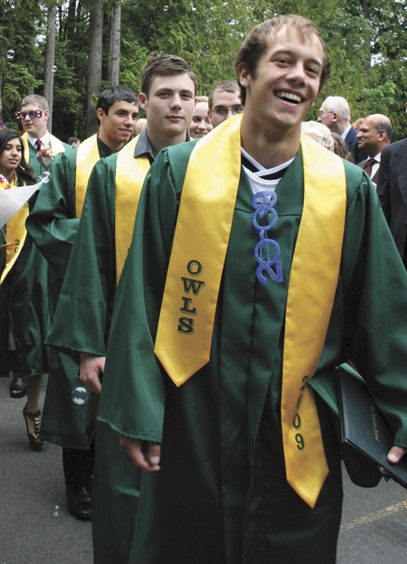 Front to back: The Overlake School graduates Michael Lotto