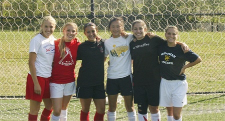 The Overlake girls’ soccer team’s six seniors