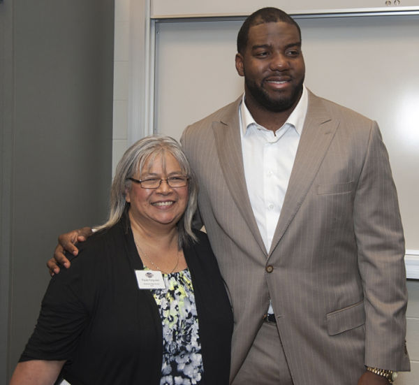 Seattle Seahawk left tackle Russell Okung
