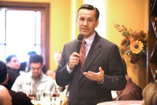 Washington gubernatorial candidate Dino Rossi was the featured speaker for the Redmond Chamber of Commerce Luncheon at Matt's Rotisserie on Wed.