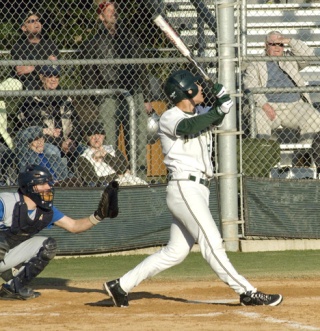Redmond's Michael Conforto blasted a long home run to right-center field during Wednesday's league game against the Bothell Cougars. The sophomore's solo shot gave the Mustangs a 4-1 lead.