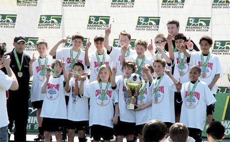 The U-12 Crossfire Premier B96-A team recently won the U.S. Youth Soccer Washington State Championship and is one of four Redmond-area teams that will participate at the Region IV Championships held June 15-21 at Lancaster National Soccer Center in Lancaster