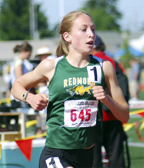 Redmond distance runner Sarah Lord polished off her impressive prep career with a gold medal in the 3