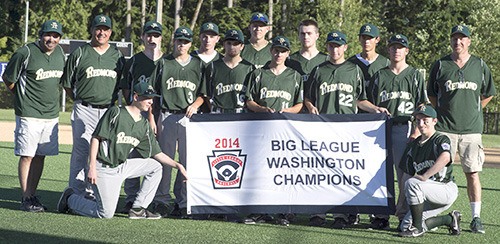 Redmond District 9 Bigs All-Stars recently defeated Burien District 7 — 9-1 — to win state behind the complete-game pitching of Brenden Narloch. The pitching staff