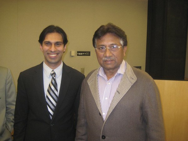 Redmond resident Hamid Ali (left) was part of a group that worked to bring former Pakistani President Pervez Musharraf to the area. Musharraf served from 2001 to 2008.