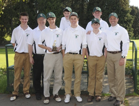 The Bear Creek boys golf team won their second straight Sea-Tac 2B League Championship on Thursday at Jackson Park Golf Course in Seattle. Pictured