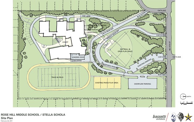 Rose Hill/Stella Schola Middle School site plan