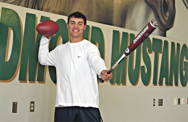 Redmond High senior Michael Conforto was a leader on the Mustangs' football and baseball teams this year as a starting quarterback and shortstop. The left-handed hitting slugger recently ended the baseball season with a .400 average