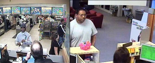 Redmond police are looking for two bank robbery suspects. The man on the left robbed a Redmond bank last Friday and the man on the right robbed a different bank late Thursday morning.