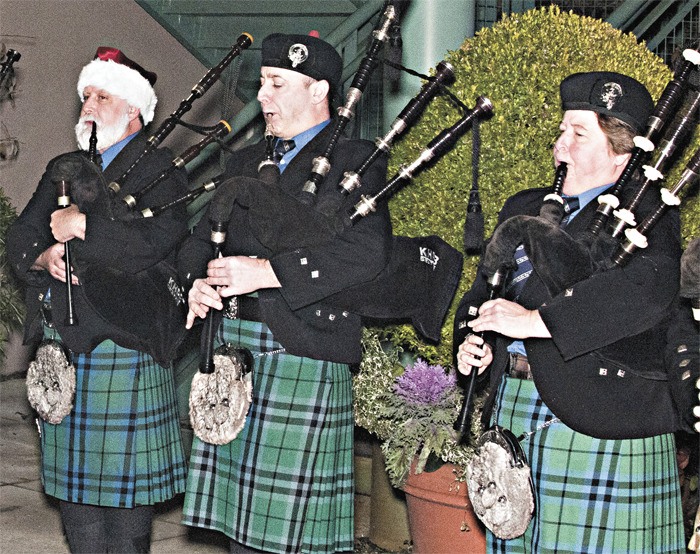 The Keith Highlanders Pipe Band performed at Redmond Lights last year and will be returning to this year on Dec. 3. They will be located at the western entrance of Redmond Town Center at Northeast 74th Street and Bear Creek Parkway. The band was formed in 1952 and has performed internationally and throughout the Northwest.
