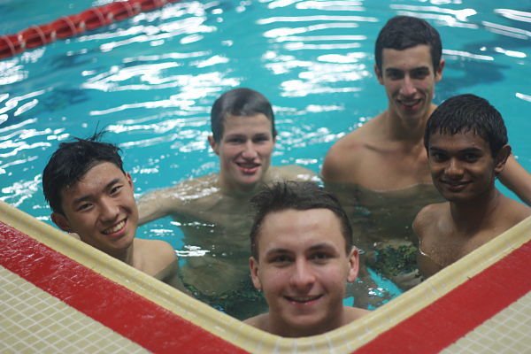 Swimming seniors: Clockwise from left
