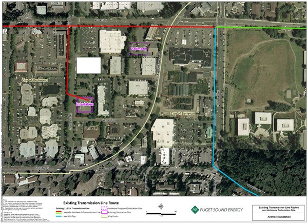 The new Puget Sound Energy Ardmore substation will be located in the opposite corner of the same block where the Interlaken substation is. Once Ardmore is completed