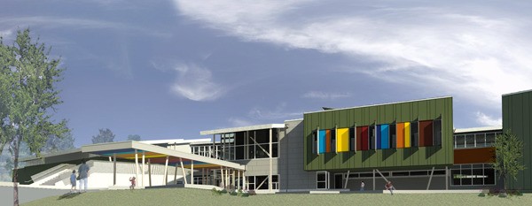 A drawing of the new Bell Elementary School.