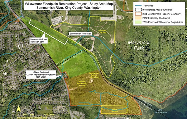 A map of the Willowmoor floodplain