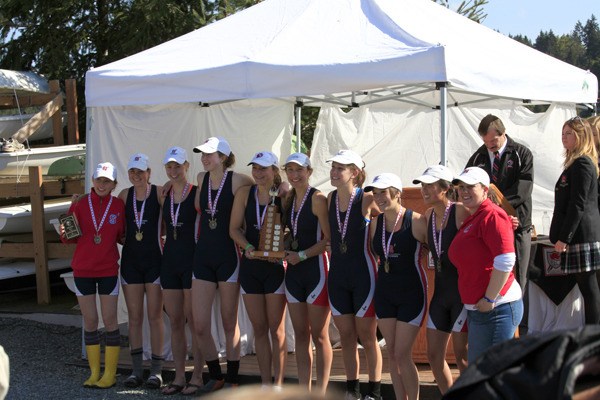 The Sammamish Rowing Association's Girls Lightweight boat took home a gold medal at the Brentwood Regatta in British Columbia last weekend. Redmond residents on that team included Isabelle Runge (Overlake School)