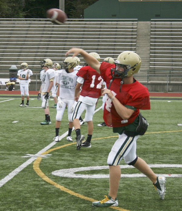 Redmond High School junior Zach Wheat will be the Mustangs' new quarterback this season after starting the final two games last fall.