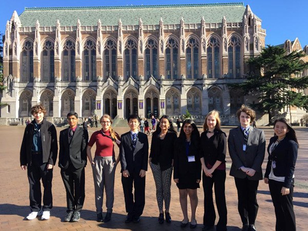 Redmond High School students at Model United Nations event at University of Washington.