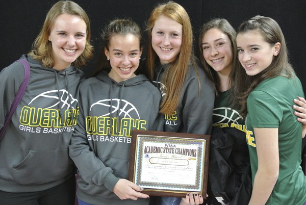 The Overlake School girls' basketball team received the WIAA Academic State Champions award for the 1A classification