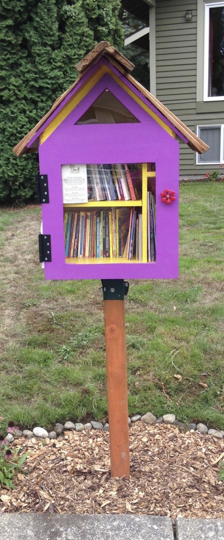 Alyssa Strobele built this Little Free Library in her Redmond neighborhood over the summer.