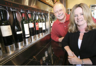 Allen Bechtel and Kathy Brunker opened up a new wine shop
