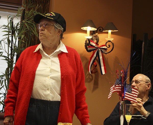 Jane Davenport was part of a group of veterans recognized during a Veterans Day celebration on Wednesday at Fairwinds-Redmond retirement community. Davenport