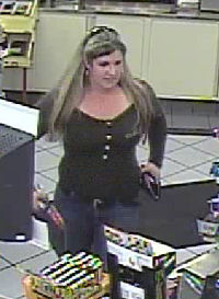 Redmond police are looking for a female believed to be associated with a vehicle prowl and a theft from a locker at a gym