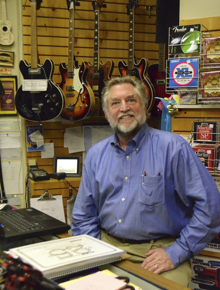 Gary Weyand has owned Pacific Music for 25 years and sells everything from mandolins to saxophones. The store also rents instruments