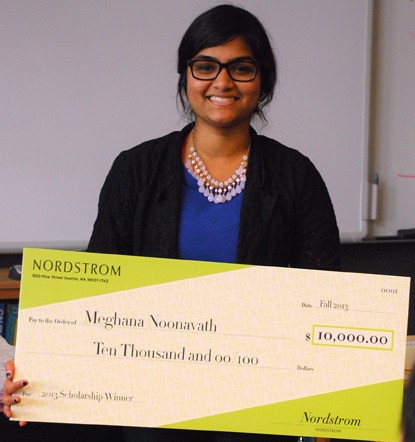 Redmond High School senior Meghana Noonavath recently received a $10