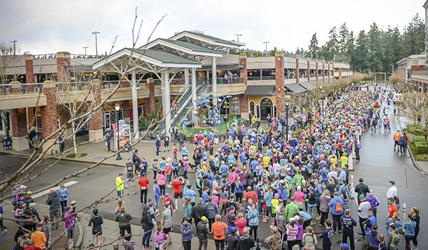 Redmond Town Center hosted the Lake Sammamish Half Marathon starting line last Saturday morning. More than 2