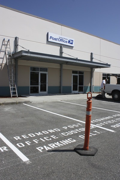 New parking spots have been painted at the the post office at 7241 185th Ave. N.E. in southeast Redmond to prepare for retail operations services set to begin July 30.