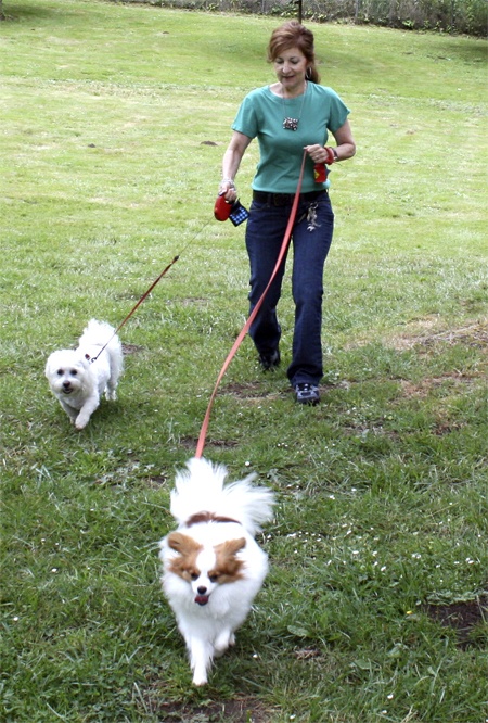Jenny Solomon takes her dog