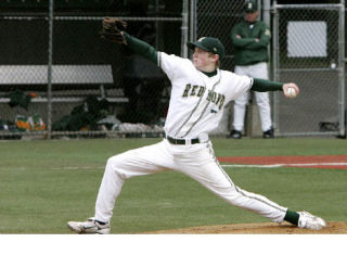 Redmond pitcher Mac Acker and the Mustangs earned a first-round bye in the 4A Kingco playoffs and play on Tuesday.