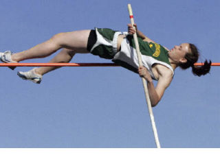 Redmond’s Amy Sturdivant cleared a personal-best 10 feet in the pole vault at Thursday’s 4A Kingco track and field meet against Lake Washington and Eastlake.