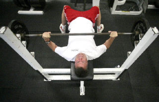 Jeff Roberts pumps some iron at Eastside Gym