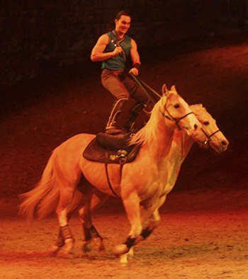 A Cavalia rider performs during the “Odysseo” media preview in February at Marymoor Park.