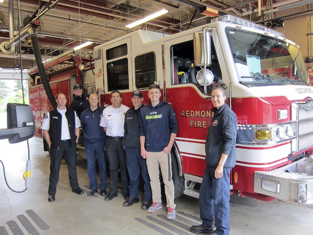 From left to right: Redmond paramedic/firefighter Terry Houghton