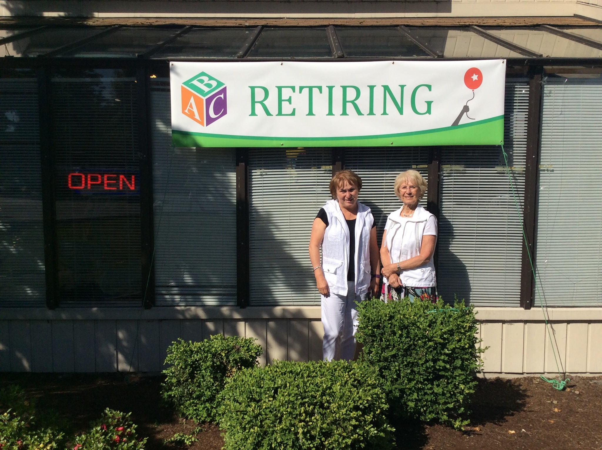 Tree House Children’s Consignment store owners Jeanne Bolton (left) and Sue Swanson will retire after 37 years in the business. Courtesy photo