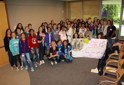 Middle school girls from the greater Seattle area learned about science