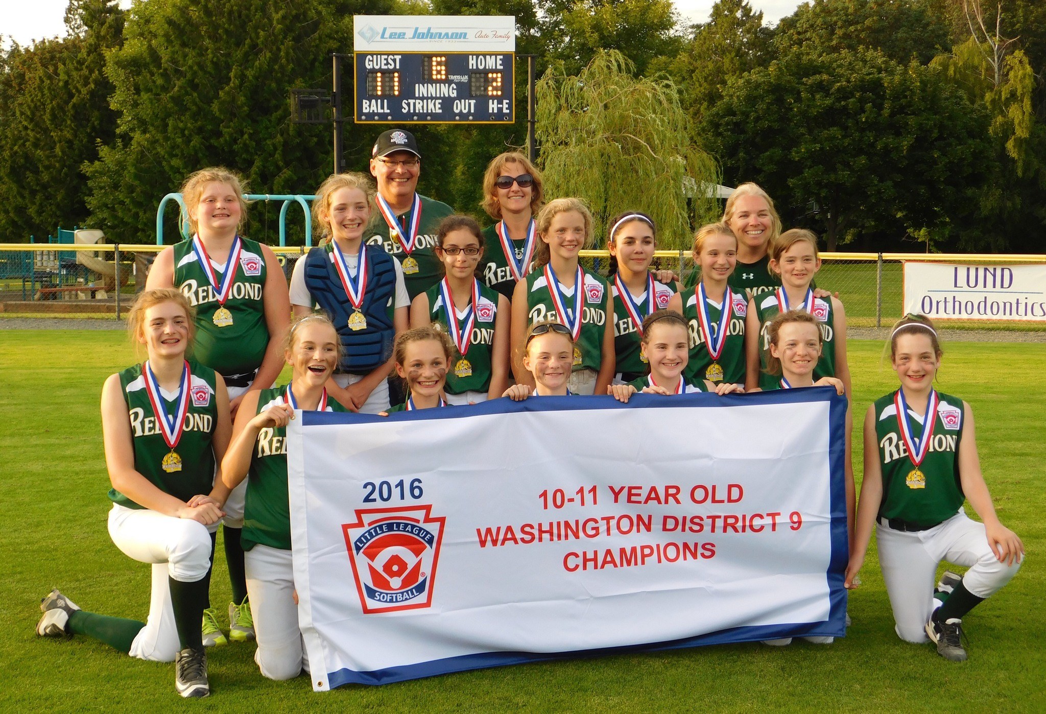 Redmond’s 10-11 Softball All-Stars won the District 9 title and placed third at state. The roster is: Abby Leinweber