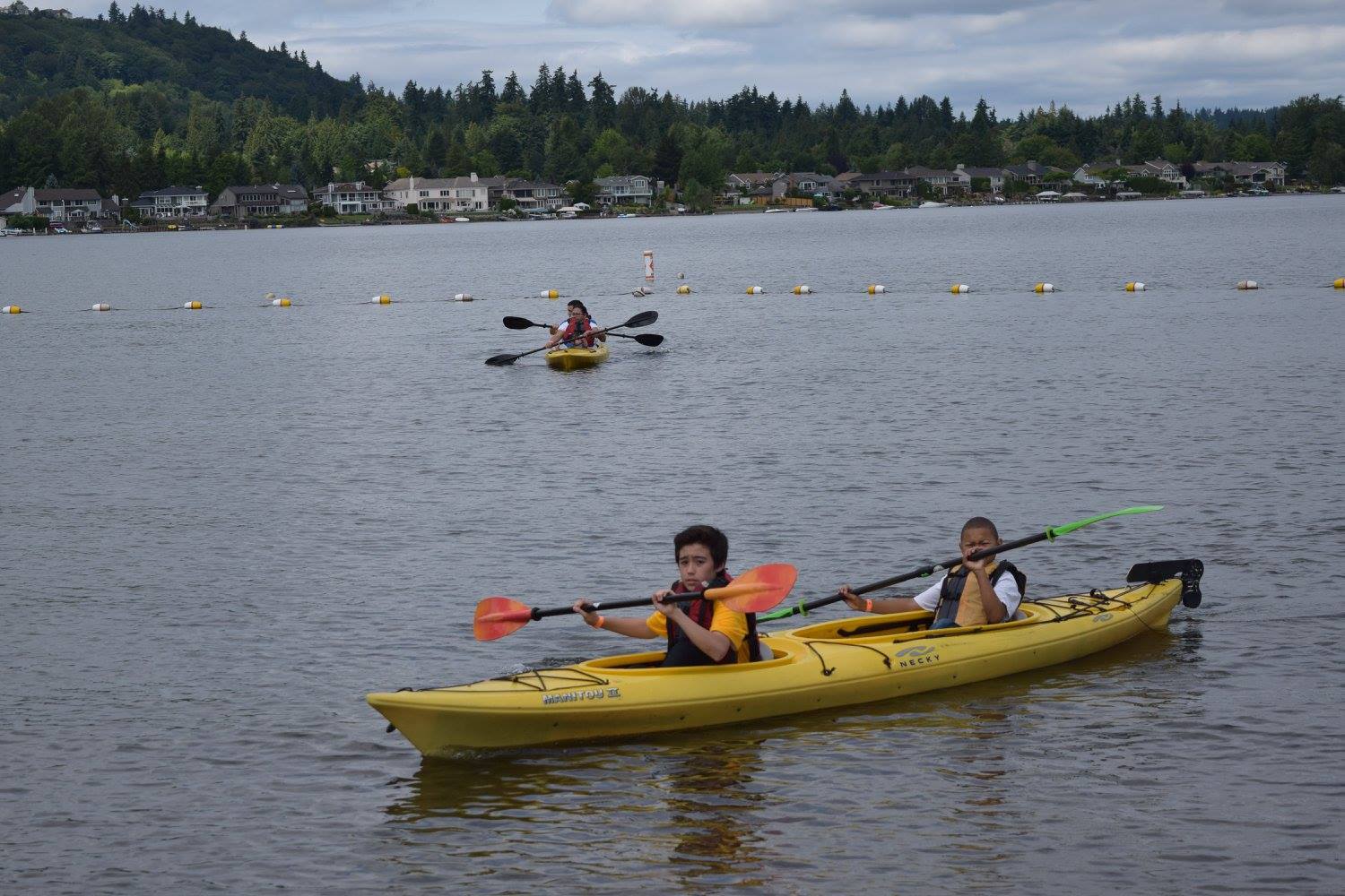 Open Doors for Multicultural Families held a kayaking event earlier this month at Lake Sammamish for its clients. Courtesy photo