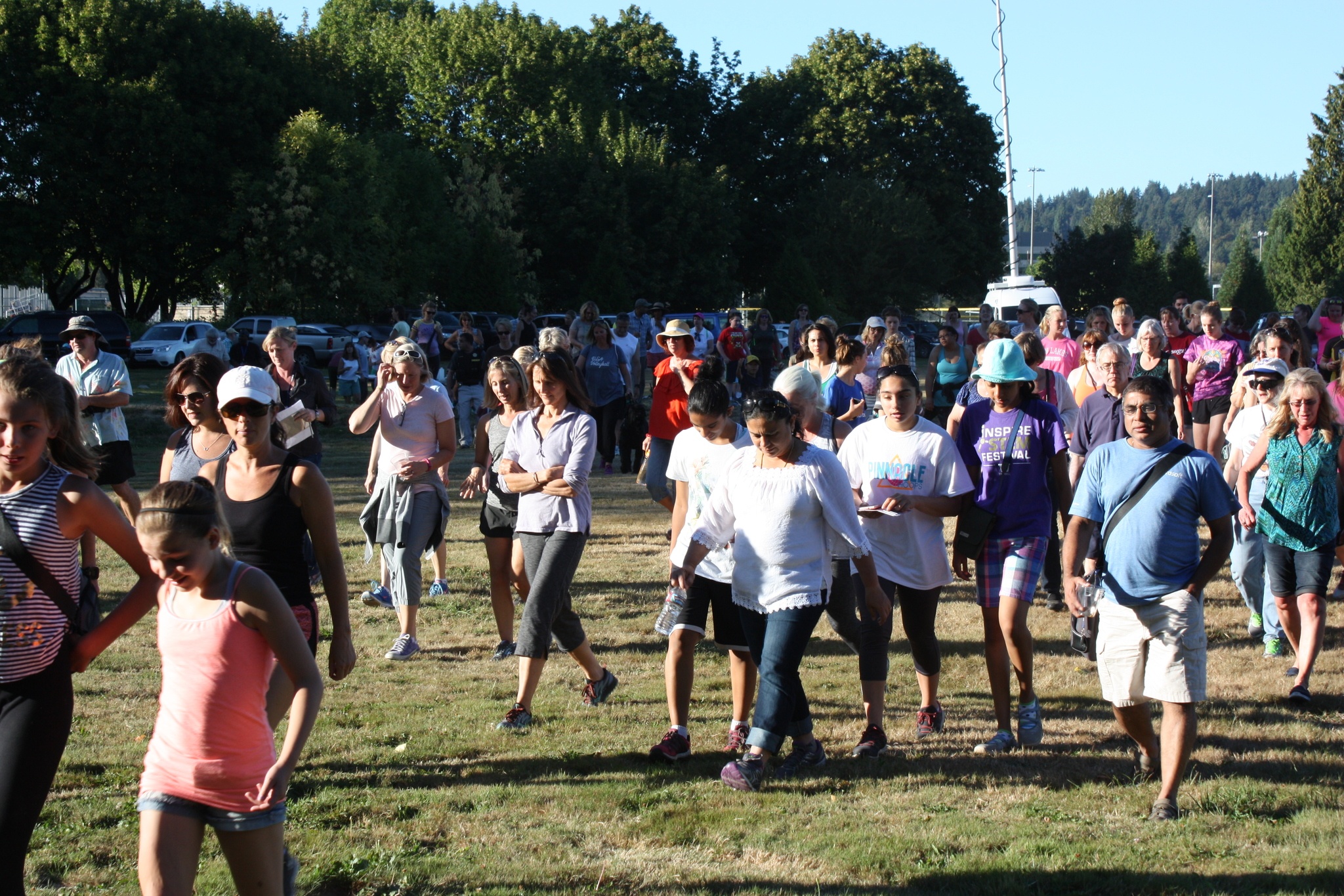 Redmond-area residents Walk for Safety at Marymoor Park to celebrate an assault survivor who was recently attacked along the park’s trail. Samantha Pak