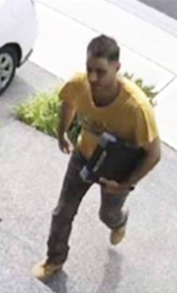 Video-footage photo of a suspected package thief in Redmond and Bellevue. Courtesy of Crime Stoppers of Puget Sound and the Redmond Police Department